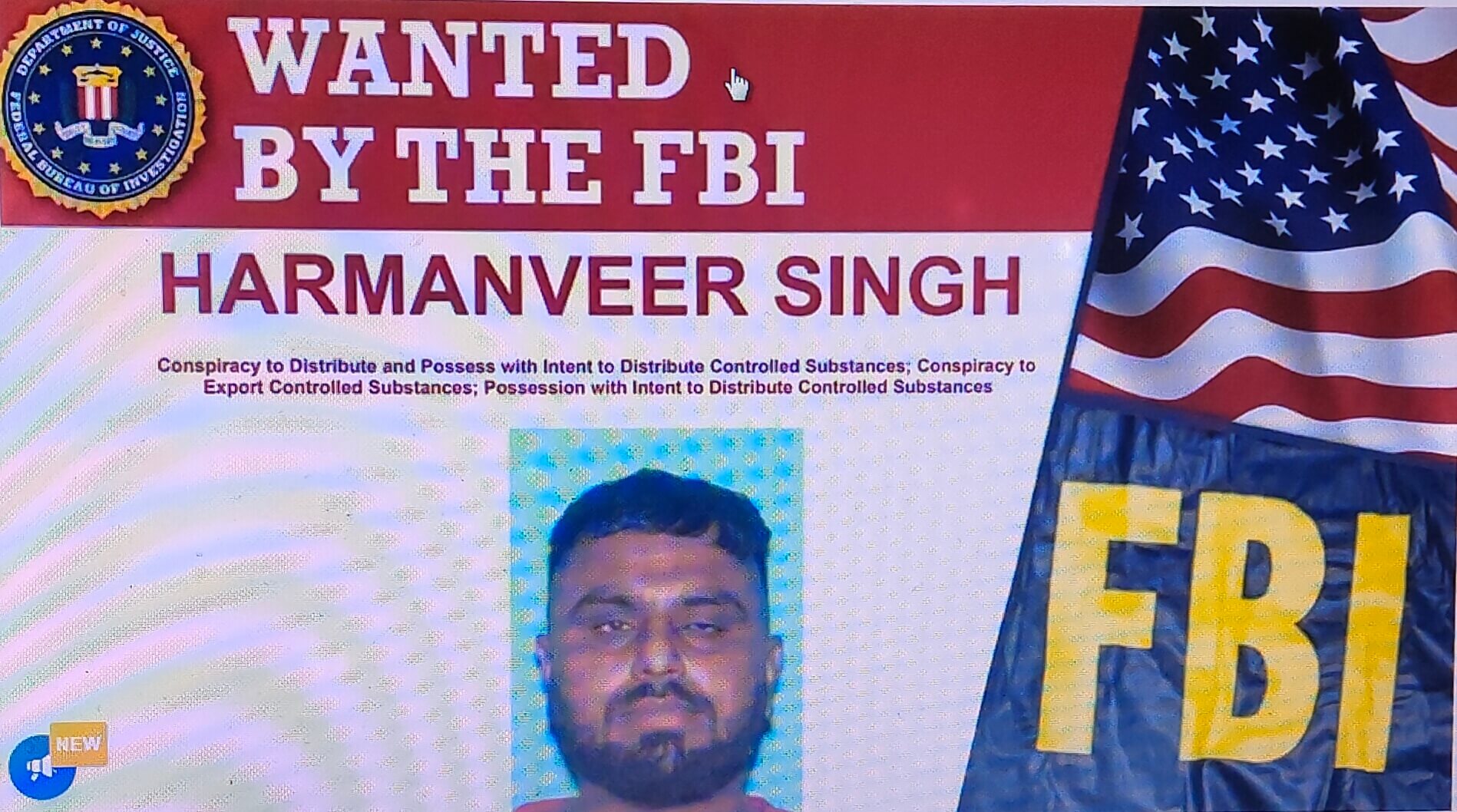 FBI ਦੀ ਮੋਸਟ ਵਾਂਟੇਡ ਲਿਸਟ ‘ਚ ਸ਼ਾਮਲ ਇੱਕ ਹੋਰ ਪੰਜਾਬੀ ਨੌਜਵਾਨ ਹਰਮਨਵੀਰ, ਤਲਾਸ਼ ਰਿਹਾ ਅਮਰੀਕਾ?